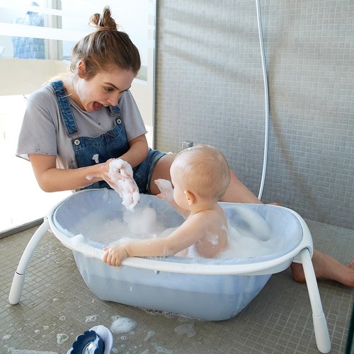 寶寶沐浴摺疊浴盆