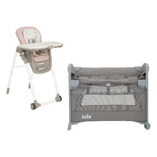 【期間限定送彈彈椅】kubbie sleep 多功能床邊嬰兒床+multiply 6in1成長型多用途餐椅
