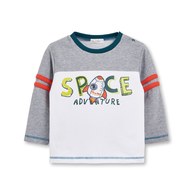 太空漫遊太空船撞色T恤