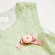 甜蜜午茶浪漫蛋糕裙無袖純棉洋裝 (綠色)