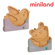 Miniland木製餐盤(小鳥/青蛙)